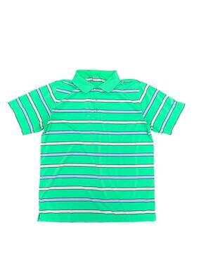 Nike Golf Tour Performance Dri-Fit Polo Size L Green Stripe